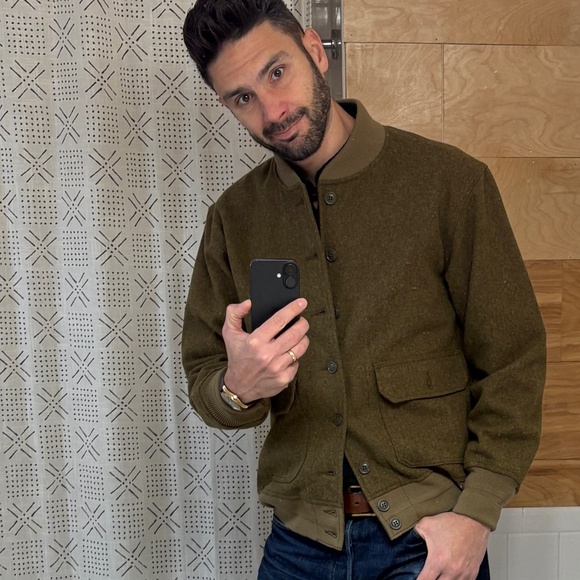 NWT M Filson CCC Wool Bomber in Marsh Olive - Picture 2 of 11